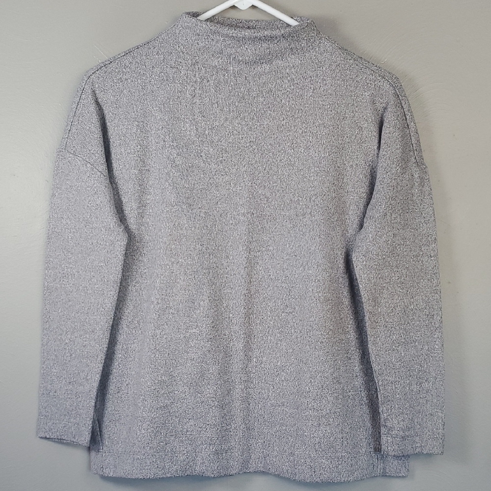 LOFT Heather Gray, Long Sleeve Mock Turtleneck Sweater. XXS Petite